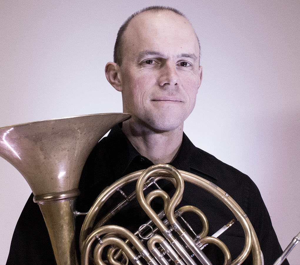 Greg Bassett with horn