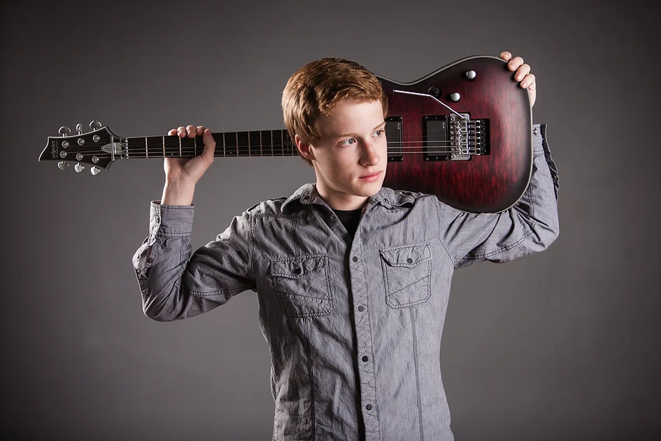 Hans Hansen with guitar