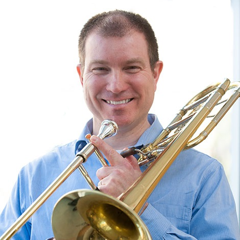 Kip Hickman with trombone